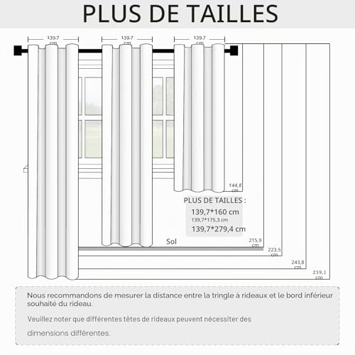 Rideaux salon moderne EMEMA occultants et thermiques à oeillets - 3