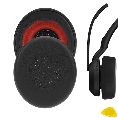 Almohadillas de repuesto Geekria para auriculares inalámbricos Jabra Evolve2 55/55MS/55UC/55USB, cojines para orejas (negro) miniatura 1