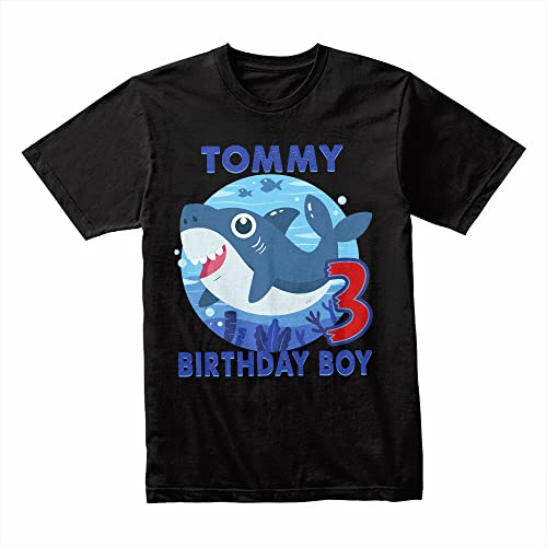 Personalized Shark Shirt for Toddler Boys Girls Baby Shark Custom T Shirts Birthday Shirt with any name age