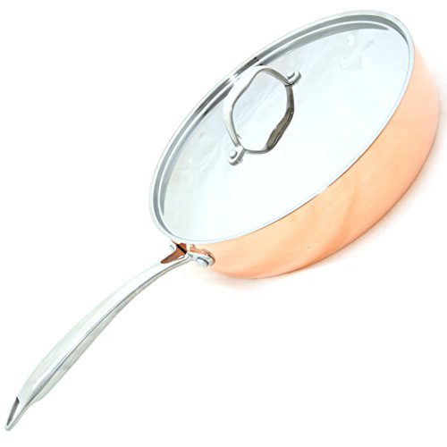 Kila Chef Tri-Ply Copper Bottom Saute Pan With Lid #TOP5