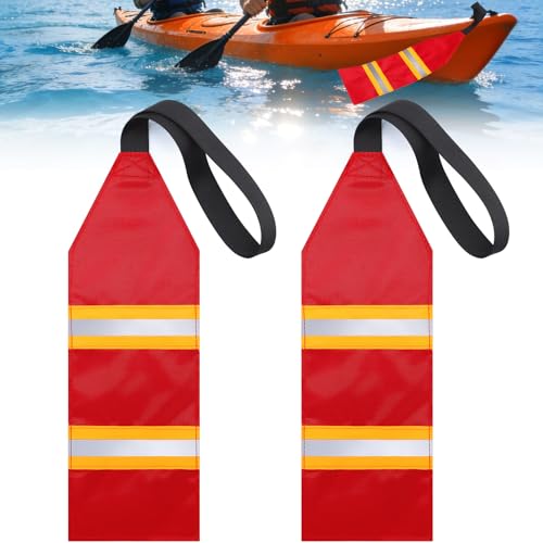 2PCS Reflective Kayak Safety Flags High Visibility Safety Travel Flags