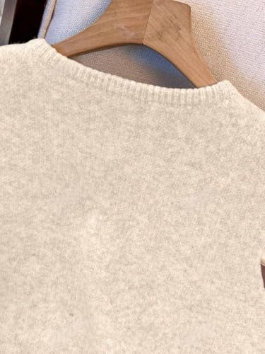 Urchics Womens Casual Cardigan Minimalist Solid Color Gentle Metal Button Decor Knit Vest Round Neck Fashion Sweater4