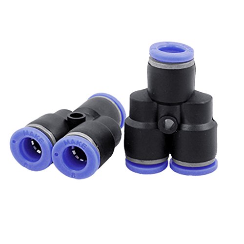 Ruilogod 8mm Y en forma de empuje en conector accesorios neumáticos 2 PCS