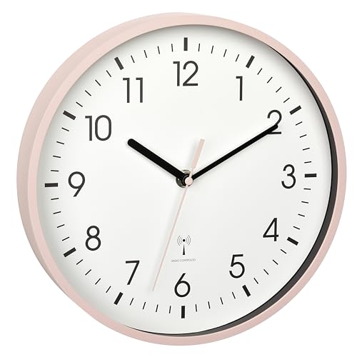 TFA Dostmann Analoge Funk-Wanduhr, 60.3550.16, höchste Genauigkeit, modern, analog, rosa Sekundenzeiger, Glasabdeckung, für Wohnzimmer, den Eingangsbereich, Geschenk, 245 x 245 x 42 mm TFA Dostmann Analoge Funk-Wanduhr, 60.3550.16, höchste Genauigkeit, modern, analog, rosa Sekundenzeiger, Glasabdeckung, für Wohnzimmer, den Eingangsbereich, Geschenk, 245 x 245 x 42 mm