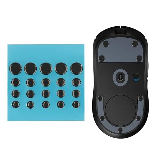 kwmobile 20x Mouse Feet Sticker für Universal Gaming Mouse Mausgleiter - Maus Ersatz Glider aus PTFE - 4 verschiedenen Größen 6mm 6,5mm 7mm 10mm - Schwarz