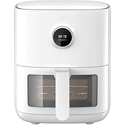 Mi Smart Air Fryer Pro 4L – Freidora de aire, 4 litros, 1600W, 100 recetas, Ventana transparente, Color Blanco