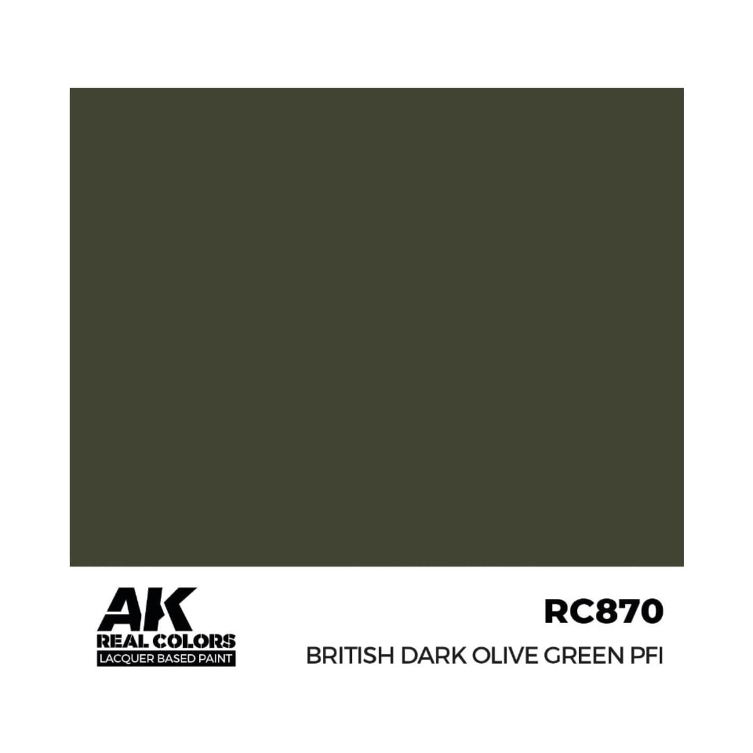 Ak Interactive Dark/Green Ak Real Colors Rc870 British Olive Pfi (17Ml) (Old Rc042)