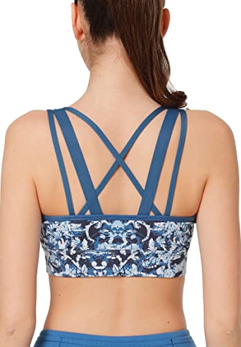 Yvette Damen Sport BH Starker Halt Gekreutzte Rücken Vorderverschluss...
