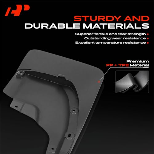 Image of A-Premium Mud Flaps Compatible with Toyota | for Land Cruiser 2016-2021 Sport Utility, No Drilling Required Mud Guards with Hardware Accessories, Set of 4 Front and Rear