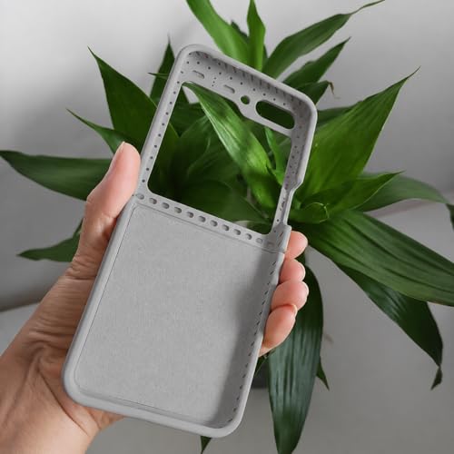 Image of MIDOS Back Cover Compatible with Samsung Z Flip 6 Silicone Case Full Protection Shock Proof Case for Samsung Galaxy Z Flip 6 (Grey)