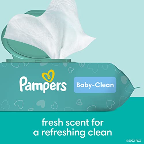 Baby Wipes, Pampers Baby Fresh Scented Baby Diaper Wipes, 8X Pop-Top Packs And 8 Refill Packs For Dispenser Tub, 72 Count (Pack Of 16), 1152 Total Wipes (Packaging May Vary) #TOP4