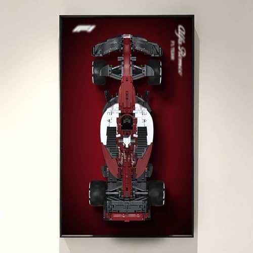 Image of WETCEAOM Display Wallboard for Lego Speed Champions Alfa Romeo F1 C42, Compatible with Lego F1 Car, Gift Ideas for Lego Car Wall Mount Enthusiast, Size:19.7X 31.5in