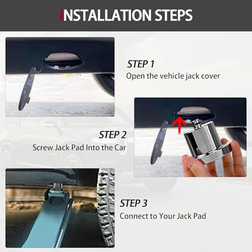 Image of YUEWO Jack Pucks, Aluminum Jack Lifting Jack Pad Compatible with Rivian R1T /R1S, Lifting Jack Pad Lift Point Adapter, with Magnetic and Easy to Hold on Corner, with Storage Case,4 Pack