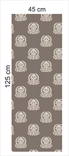 Image of CABANA HOMES Wall Stickers DIY Botanical Wallpaper for Bedroom (45 x 125 cm, 1 Roll) (6 sq. ft) Decorative Self Adhesive Decals Home Decor, Wardrobe, Living Room, Brown