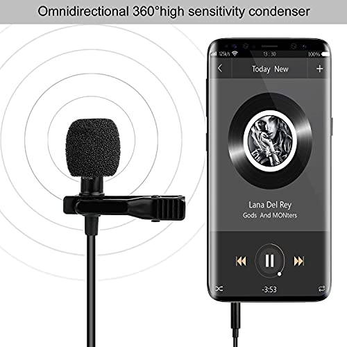 Image of TROXXON Noise Cancellation Clip Collar Mic Condenser for YouTube Video | Interviews | Lectures Travel Videos Mic for Mobile (with Handsfree Pouch)