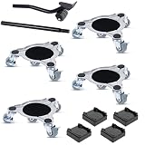 Heavy Furniture Dolly Movers with Lifter Set, Moving Dollies with 360° Rotation,4Pcs 9-Inch Rubber S