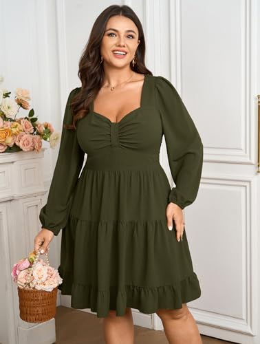 Image of SCOMCHIC Women's Plus Size Cocktail Mini Short Dress