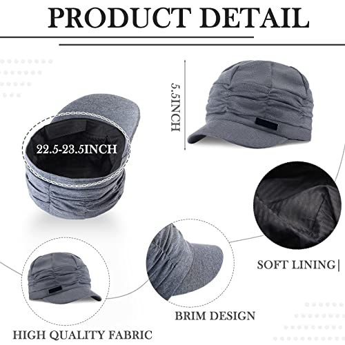 9 Pcs Women Newsboy Cabbie Cap Fashion Hat With Brim Sun Hat Baseball Cap For Woman Ladies Chemo Patients Daily Use #TOP1