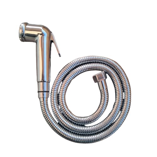 Roonihok Aquas Essentials Health Faucet with 1-Meter Flexible Connecting Pipe and Wall-Mounted Gun Holder with Chrome Finish and Silver Color (B0CSPSQR57) Amazon Price History, Amazon Price Tracker