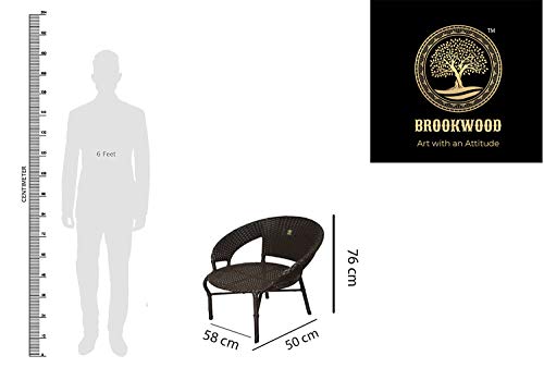 Image of Brookwood - Outdoor Patio Furniture Checks - Beige White (1 Chair)