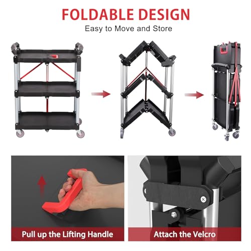 Chariot utilitaire robuste pliable pour ne plus porter de charges lourdes à la maison - 4