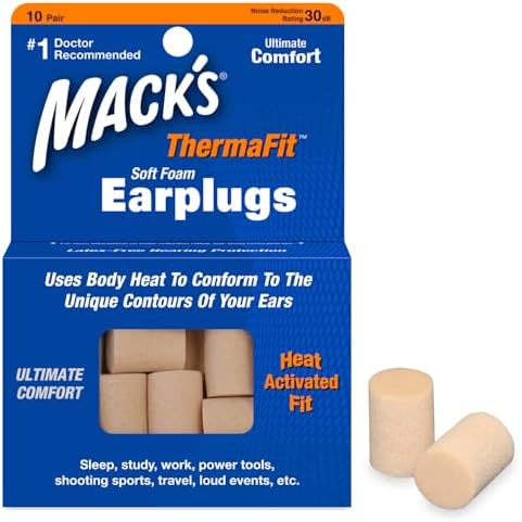 Mack's Therma Fit Ear Plugs (10 Pair) - Beige