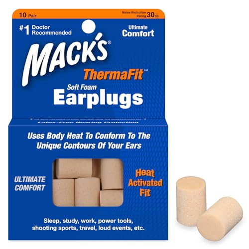 Mack's Therma Fit Ear Plugs (10 Pair) - Beige