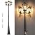 Black Roman Dusk to Dawn Outdoor Lamp Post with GFCI Outlet, Triple Head Aluminum Street Light Post for Outside, Waterproof Pole Lighting Fixture with Water Glass for Backyard Garden Patio Driveway
