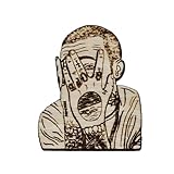 Mack Hands Tattoo Tribute Wood Lapel Pin