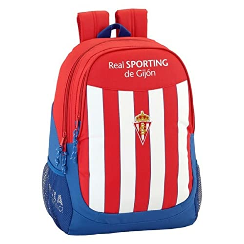 Safta Mochila Escolar Real Sporting De Gijon Oficial 320x160x440mm