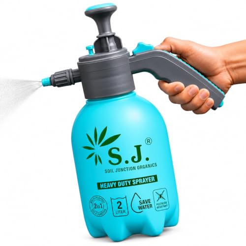 Image of SJ Organics Heavy Duty Pressure Spray Pump 2 Litre | Multipurpose Garden Sprayer for Plants | Adjustable Water Spray Bottle for Gardening, Sanitizing, Home, Car & Bike Cleaning