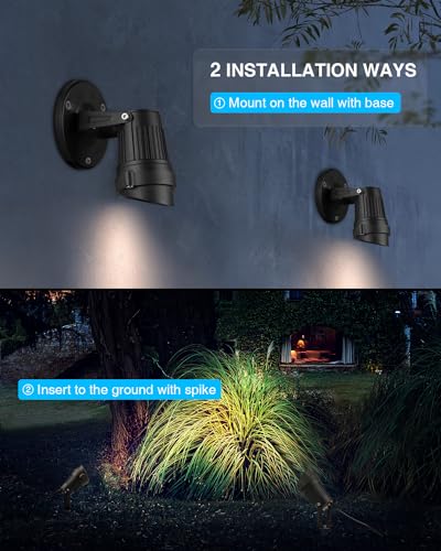 Sunvie Dusk To Dawn Outdoor Lighting 120V Led Spot Lights Outdoor Landscape Spotlights With Photocell Sensor Waterproof Outdoor Spot Lights For Yard 7W Outdoor Spotlight Flag Light For Garden Tree thumb #3