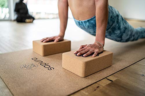 Yogablokken, 2-delige set, kurk, yogablokken, 2 stuks, Hatha yogablokken, stabiliteit door natuurkurk - Image 6