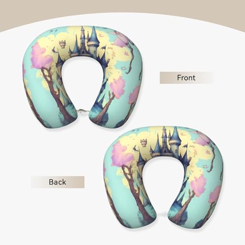 Almohada de viaje de espuma viscoelástica lavable miniatura 2