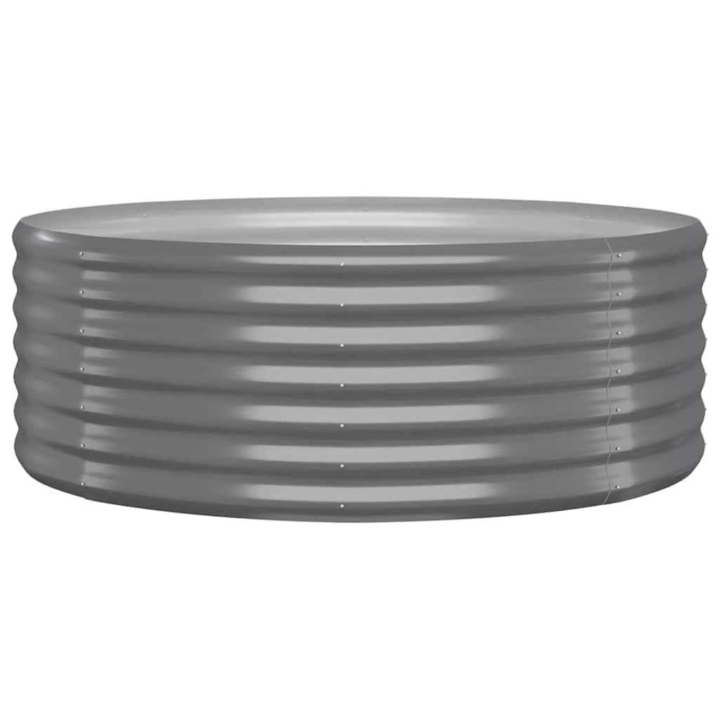 VIDAXL Steel Garden Planter 100 x 100 x 36cm - Grey