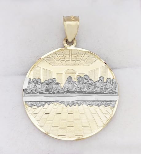 10K Yellow Gold Last Supper Pendant Last Supper Medallion3
