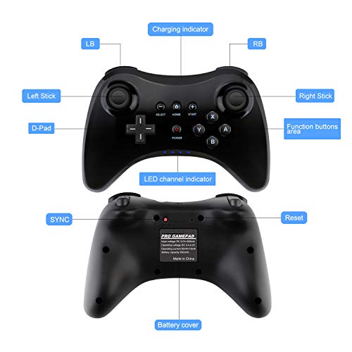 image for Controller for Wii U, Bigaint Wireless Pro Controller Bluetooth Gamepa