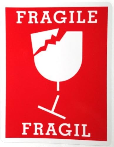 To sticker FRAGILE large handling Caution fragile items waterproof paper seal ~ suit case dress up (japan import)