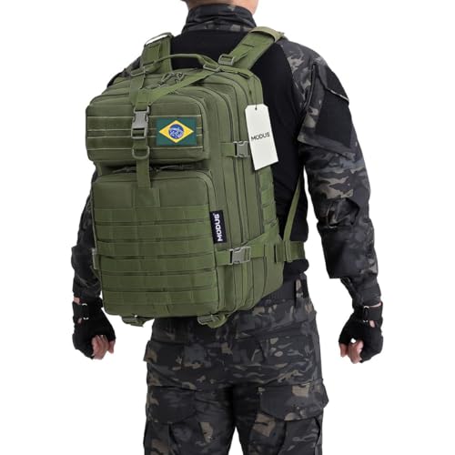 NEW HAWAII Mochila De Viagem Mochila Masculina Impermeável 50 Litros (Verde Exército)
