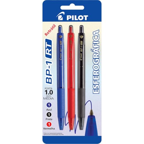 Caneta Esf Az/Pt/Vm Bp-1Rt 1.0Mm Pilot Blister