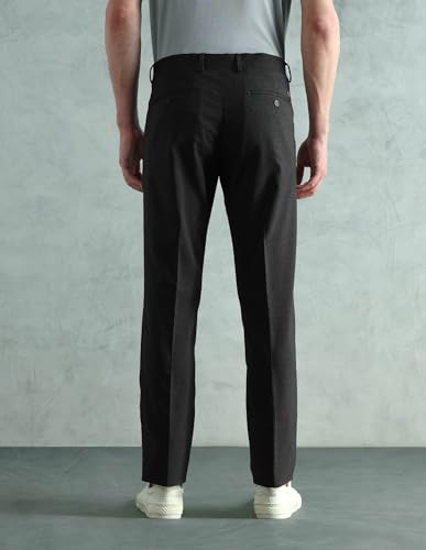 Image of Arrow Men's Tapered fit Textured Trousers