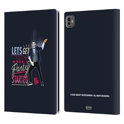 Head Case Designs Officially Licensed Just Dance Party Started Artwork Compositions Leather Wallet Case Compatible with Apple iPad Pro 11 M4/M5 2024/2025
