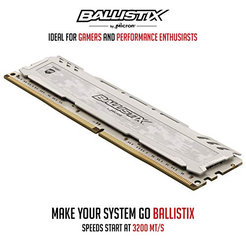 Image of Crucial Ballistix Sport LT 3200 MHz DDR4 DRAM Desktop Gaming Memory Single 16GB CL16 BLS16G4D32AESC (White)