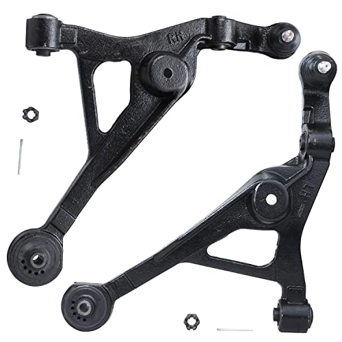 Image of Detroit Axle - 10pc Front End Kit for 1995-2006 Dodge Stratus 1996-2006 Chrysler Sebring 1995-2000 Cirrus Plymouth Breeze, 4 Upper Lower Control Arms w /Ball Joints 4 Inner Outer Tie Rods 2 Boots