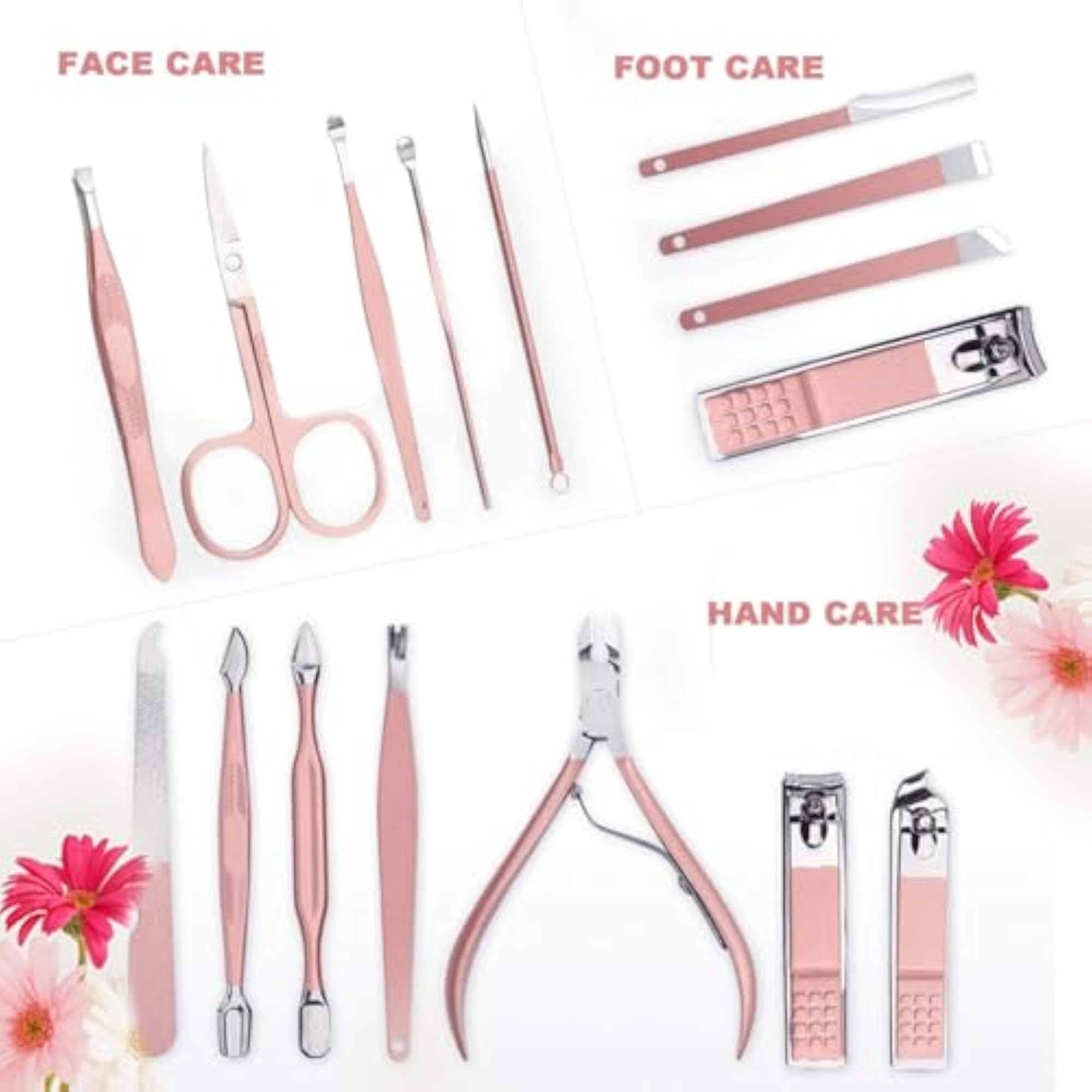 Professional Manicure Pedicure Set, 16 in 1 Nail Care Kit