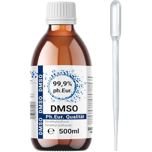 500ml DMSO 99 9% Dimethylsulfoxid in pharmazeutischer Reinheit nach Ph. Eur. Hochwertige Lösung in lichtgeschützter Braunglasflasche