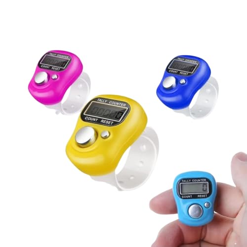 Image of Digital Finger Ring Tally Counter - Electronic Hand Counter for Mantra Jap, Cricket Umpire, Vehicles, Visitors & Counting | 5-Digit LED Display | Portable Multi-Use Tally Machine (FInger RIng Counter)
