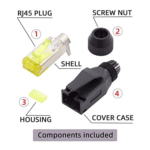 Cablecc 2pcs/lot STP UTP Protection Cat6 RJ45 8P8C Plug Mounting Crimp Type for Industrial Networks Ethernet Patch Cable - Image 4