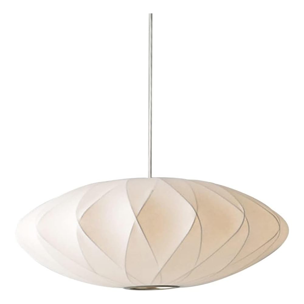 LYMSXAZOU Modern White Silk Pendant Light - Lantern Fabric Ceiling Hanging Lamp for Living Room Bedroom Hotel Hall Cafe 1 Suspension Chandelier Fixtures