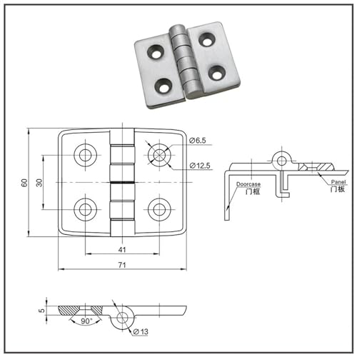 Charnière industrielle inox 304 pour rénover une porte d'atelier - 6